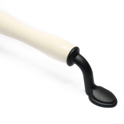 0Tomurcuk Porcelain Handle 128 Black Patternless Cream - 2