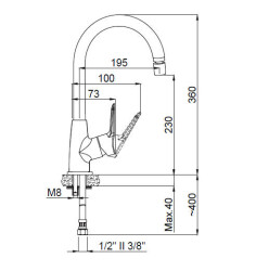 Adell Kitchen Faucet Fludo Articulated (10 Years Warranty) - 2