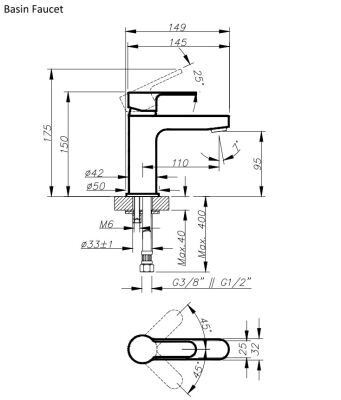 Adell Lavabo Bataryası Lento Regular Siyah - 2