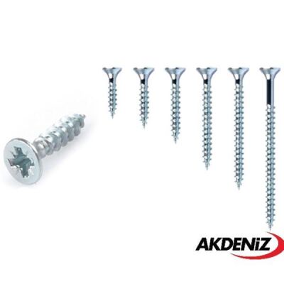 Akdeniz Chipboard Screw 4.0X25 Zinc 500 pcs - 1