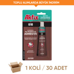 Akfix 610 Montaj Kiti Şeffaf 310 Ml (1 Koli - 30 Adet) - 1