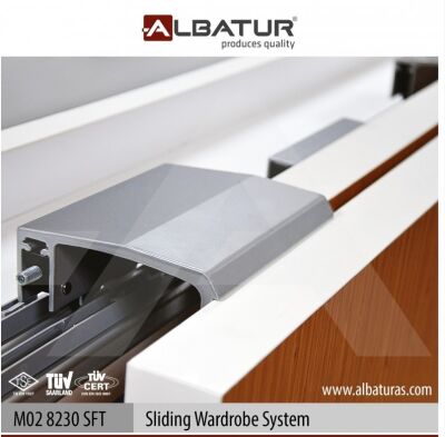 Albatur 8232 Wardrobe Sliding Mechanism 100kg 2 Cover Set - 3