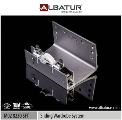 Albatur 8232 Wardrobe Sliding Mechanism 100kg 2 Cover Set - 7