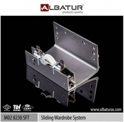 Albatur 8232 Wardrobe Sliding Mechanism 100kg 2 Cover Set - 8