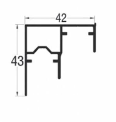 Albatur Aluminium Bottom Rail Profile 2.5Mt Matt Anodized (7225) - 1