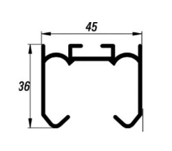 Albatur Aluminium Top Rail Profile 2Mt For Door - 1