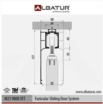 Albatur 9800 SFT Sürgü Kapı Mekanizması 120Kg - 6