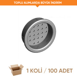 Albatur Plastik Havalandırma Menfezi Gri Q34mm (1 Koli - 100 Adet) - 1