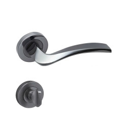 Arpat Door Handle, Trend Model, WC, Round Rosette, Smoked - 1