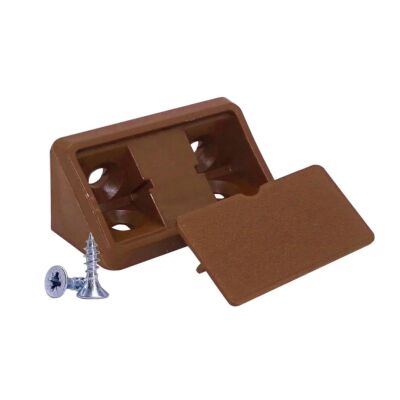 Ayder Corner Connector Plastic Covered Oak - 1