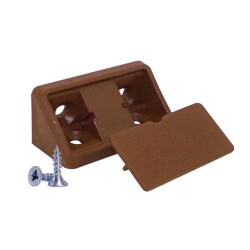 Ayder Corner Connector Plastic Covered Oak - 2