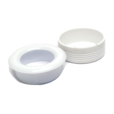 Ayder Handle Round Plastic Stone White - 2