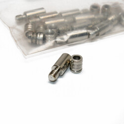 Ayder Metal Shelf Pin Screwed Nickel 6 1Pack: 10 Pieces - 1