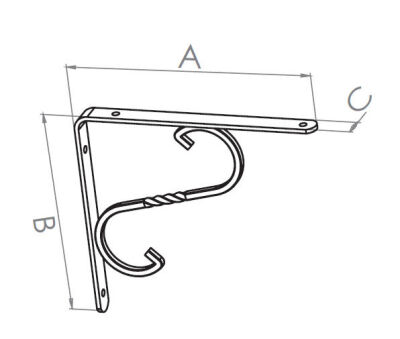 Beşel Under Shelf Wrought Iron No:1 141X155X14MM White - 2