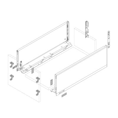 Blum Legrabox Pure C Çekmece Seti 40 kg - 45 cm - Beyaz - 3