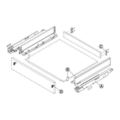 Blum Legrabox Pure M Çekmece Seti 40 kg - 40 cm - Beyaz - 2