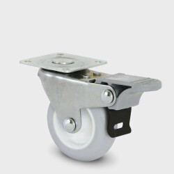 Burak 0532 FVG Caster Wheel PVC Eco Brake Gray - 1