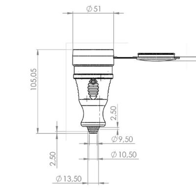 Bylion Rubber Extension Socket Single Phase Female Black (KDP) - 2