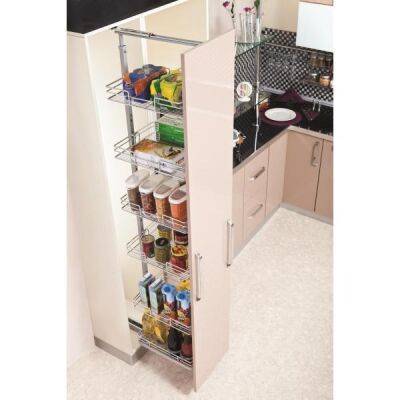 Cagdas Pantry 110X125X40 Telescopic Ball Railed 4 Baskets - 1