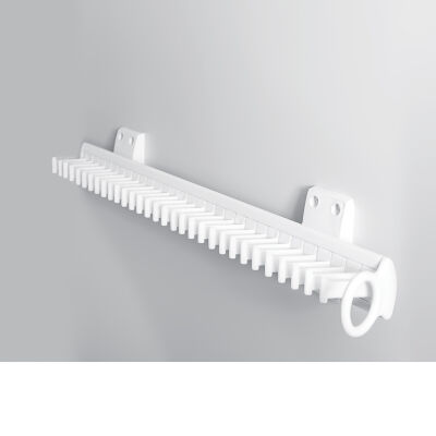 Cagdas Tie Hanger Rail Plastic White - 1