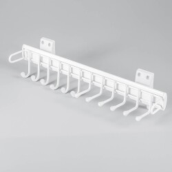 Cagdas Tie Rack Rail 45 cm Right White - 1