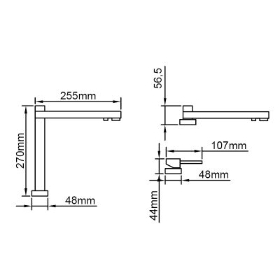 Crauf Kitchen Faucet Vertice Spiral Matte Black - 2