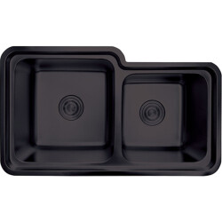 Crauf Lavello Kitchen Sink 452x780x230Mm Pvd Smoked Black - 1