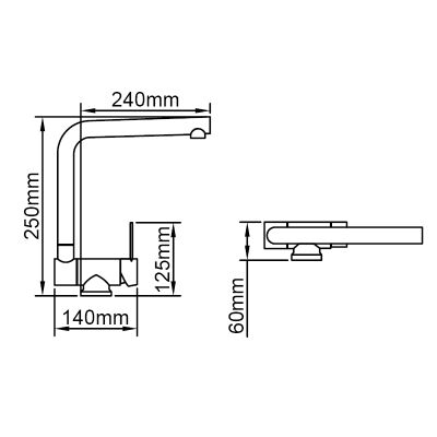 Crauf Pesce Kitchen Faucet Steel - 2