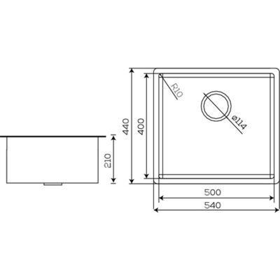 Crauf Stella Eviye 440x540x210mm PVD Altın - 4