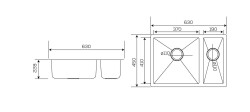 Crauf Stella Eviye 450x630x230mm Inox - 7