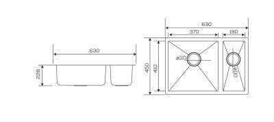 Crauf Stella Eviye 450x630x230mm Inox - 5