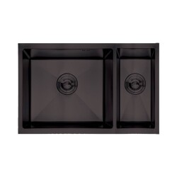 Crauf Stella Kitchen Sink 450x630x230mm PVD Smoked Black - 1