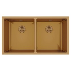 Crauf Stella Kitchen Sink 450x800x220.8 PVD Copper - 1