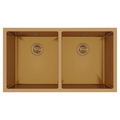 Crauf Stella Kitchen Sink 450x800x220.8 PVD Copper - 1