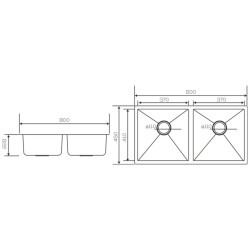 Crauf Stella Kitchen Sink 4580 Matte Gray Nano Coating - 5