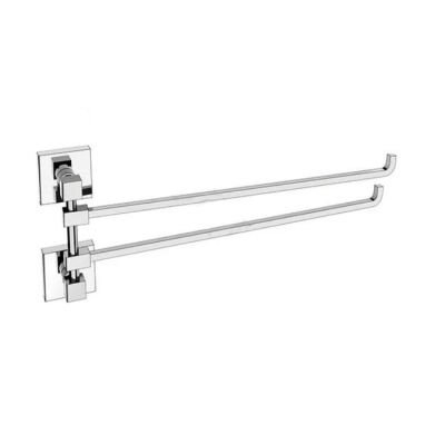 Dekor Double Towel Holder Chrome Corner - 1