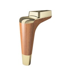 Dizayn Kanyon Leg 18Cm Walnut Gold Plated - 1