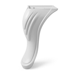 Dizayn Plastic Leg 18Cm Patterned White - 1