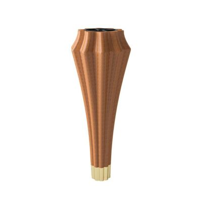 Dizayn Uludağ Leg 19Cm Walnut Wood Gold Plated - 1