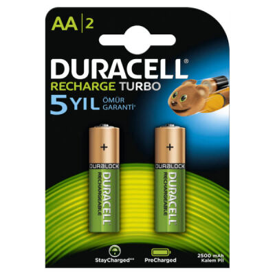 Duracell Kalem Pil Şarjlı 2500 mAh AA 1PK: 2 Adet - 1