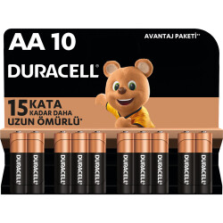 Duracell Kalem Pil AA10 Optimum 1.5V LR6 1PK: 10 Adet - 1