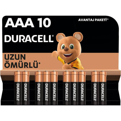 Duracell Kalem Pil AAA10 Optimum 1.5V LR3 1PK: 10 Adet - 1