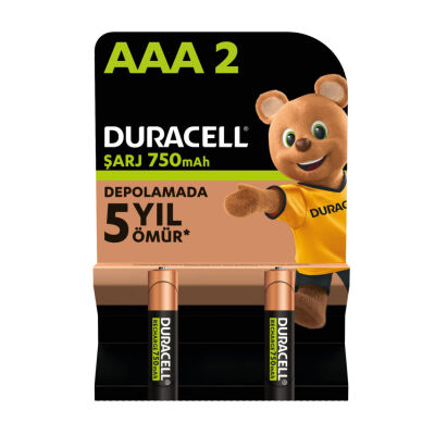 Duracell Kalem Pil İnce Şarjlı 750 Mah AAA 1PK: 2 Adet - 1