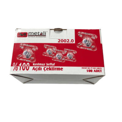 Metali Açılı Çektirme Şeffaf (1 Paket 100 Adet) - 2