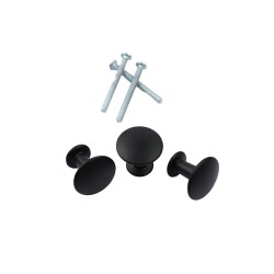 Erkul Button Handle Plain Matte Black - 1