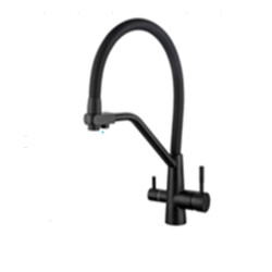 Fleko Best Kitchen Sink Faucet Spiral Black with Purifier - 1