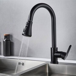 Fleko Kitchen Sink Faucet KS10S01-C Spiral Black - 1