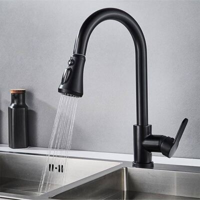 Fleko Kitchen Sink Faucet KS10S01-C Spiral Black - 1