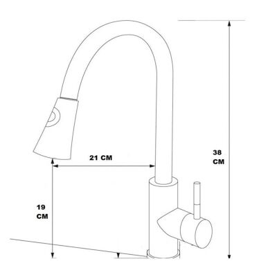 Fleko Kitchen Sink Faucet KS10S01-C Spiral Black - 4