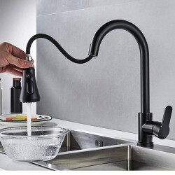 Fleko Kitchen Sink Faucet KS10S01-C Spiral Black - 5